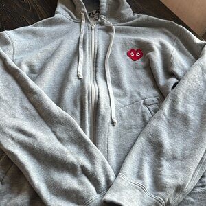 Gray comme des garçons zip up hoodie. Purchased at Nordstrom.